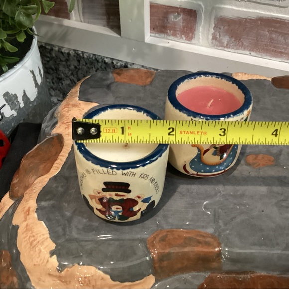 🔴 Set of 2 beautiful ceramic crafted Christmas themed candles - PLUS Free One - Picture 7 of 11